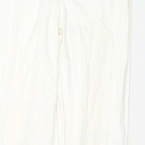 MAC Womens White Cotton Skinny Jeans Size 8 L32 in Regular Zip