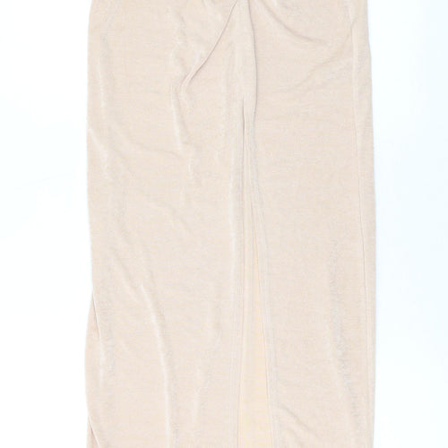 Topshop Womens Pink Polyester Maxi Skirt Size 6