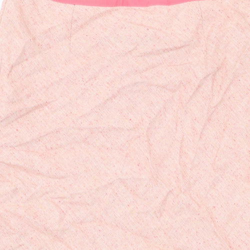 Principles Womens Pink Linen A-Line Skirt Size 12 Zip