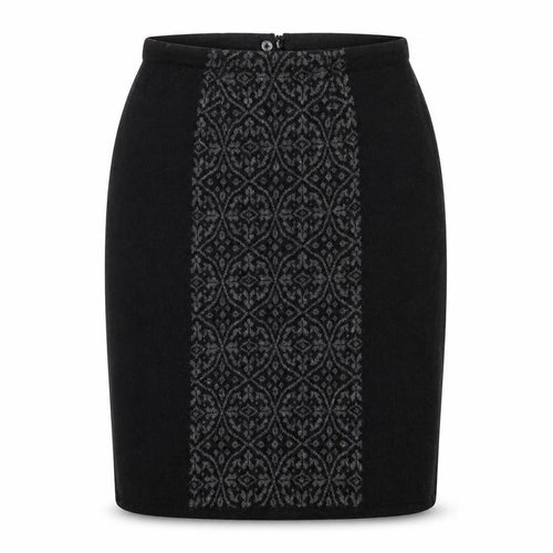 Per Una Womens Black Geometric Wool Straight & Pencil Skirt Size 12 Zip