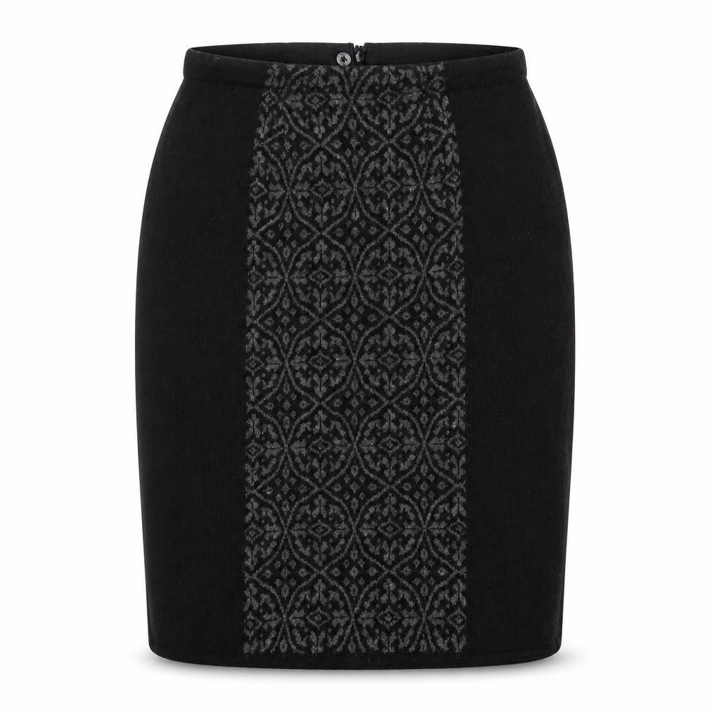 Per Una Womens Black Geometric Wool Straight & Pencil Skirt Size 12 Zip