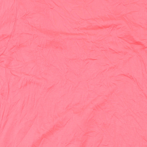 Rosa Benini Womens Pink Polyester Basic Blouse Size 12 V-Neck
