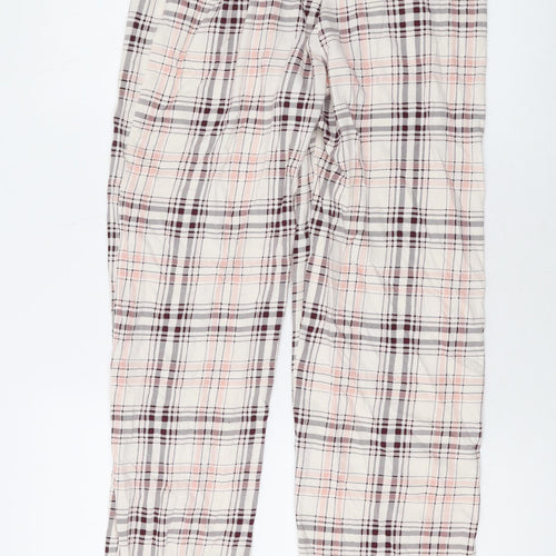 Marks and Spencer Womens Pink Plaid Cotton Cami Lounge Pants Size M