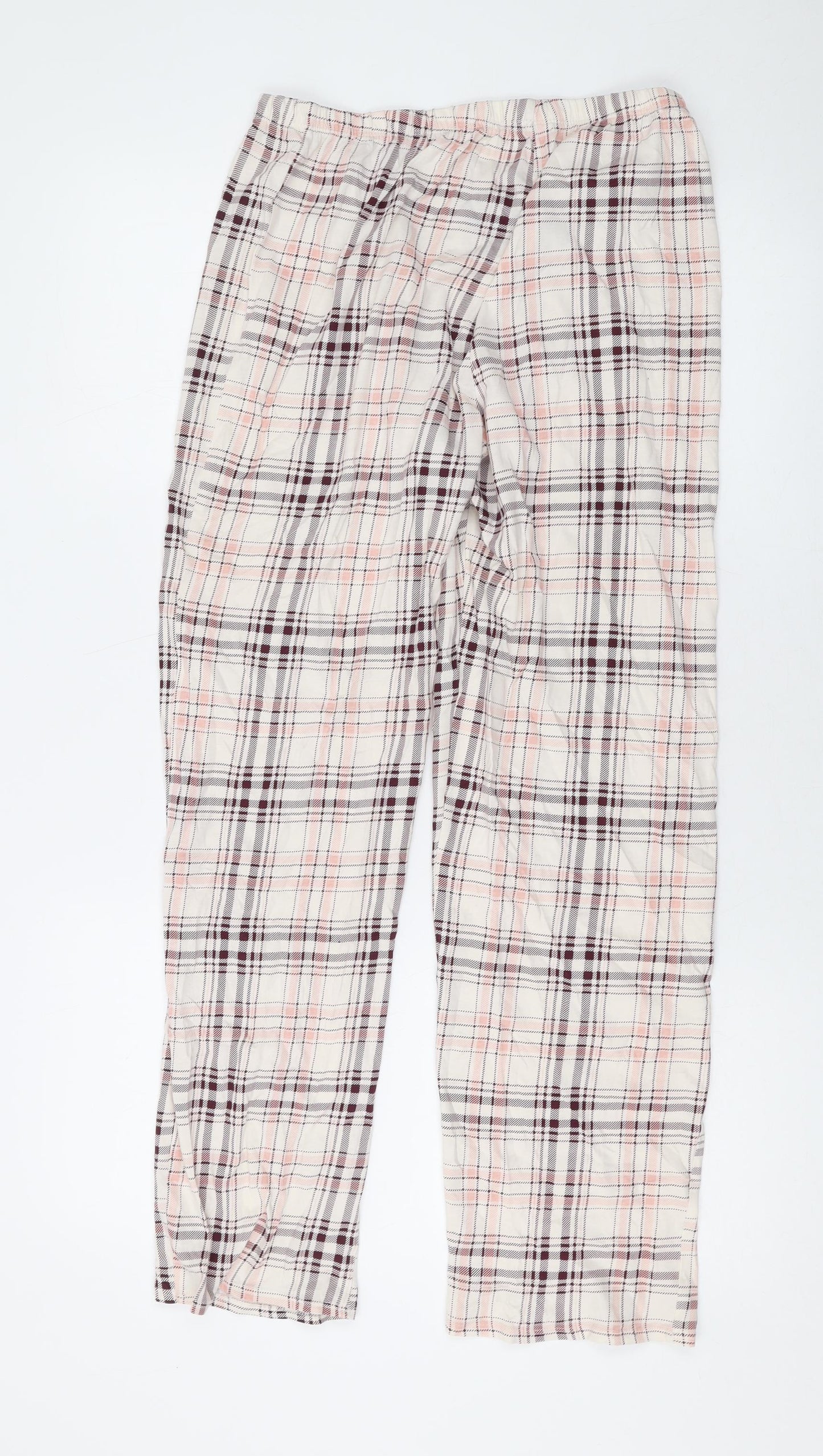 Marks and Spencer Womens Pink Plaid Cotton Cami Lounge Pants Size M