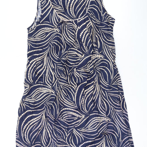 Cyberjammies Womens Blue Geometric Modal Tank Dress Size 10 Scoop Neck Pullover