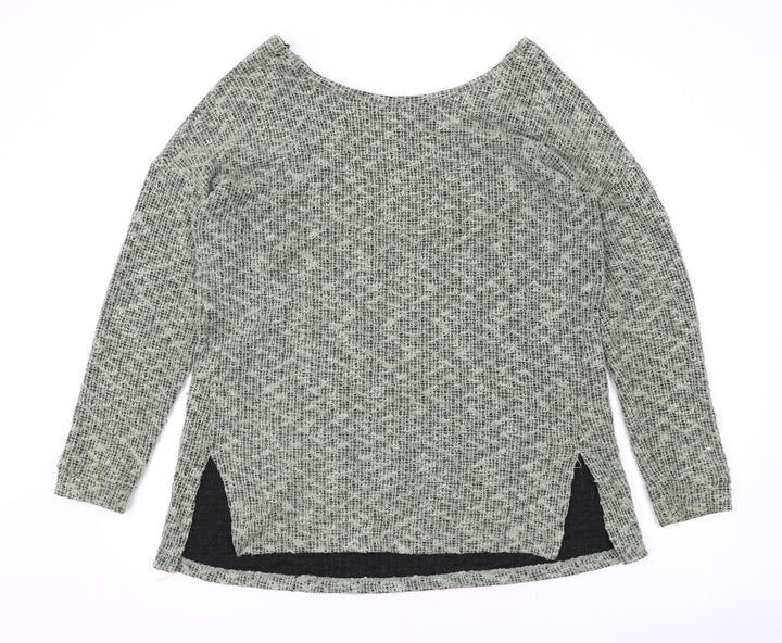 NEXT Womens Green Boat Neck Polyester Pullover Jumper Size 16
