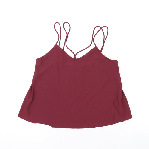 New Look Girls Purple Polyester Camisole Tank Size 10-11 Years V-Neck Pullover
