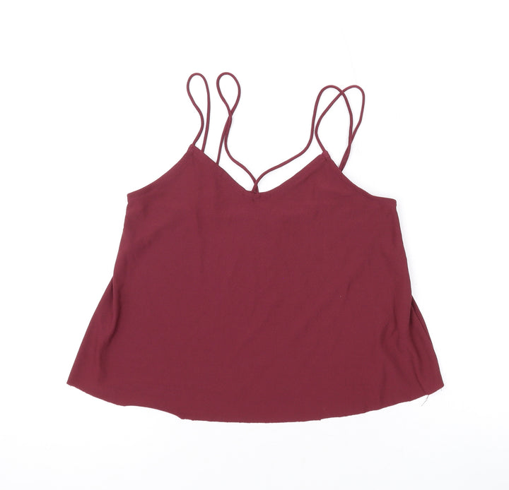 New Look Girls Purple Polyester Camisole Tank Size 10-11 Years V-Neck Pullover