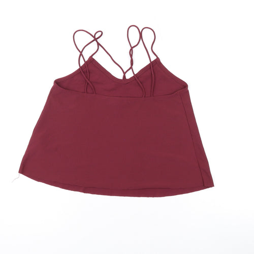 New Look Girls Purple Polyester Camisole Tank Size 10-11 Years V-Neck Pullover