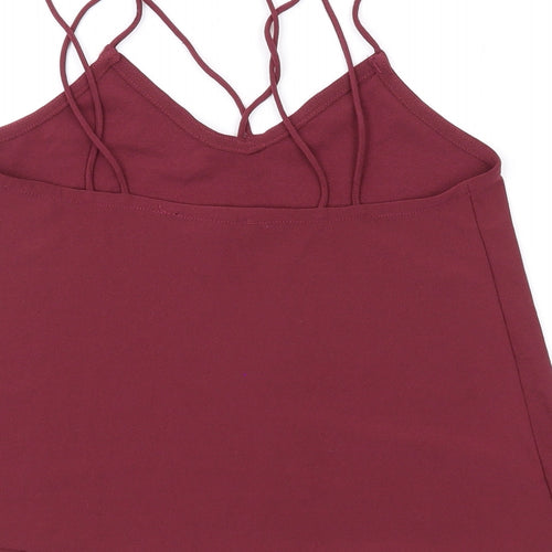 New Look Girls Purple Polyester Camisole Tank Size 10-11 Years V-Neck Pullover