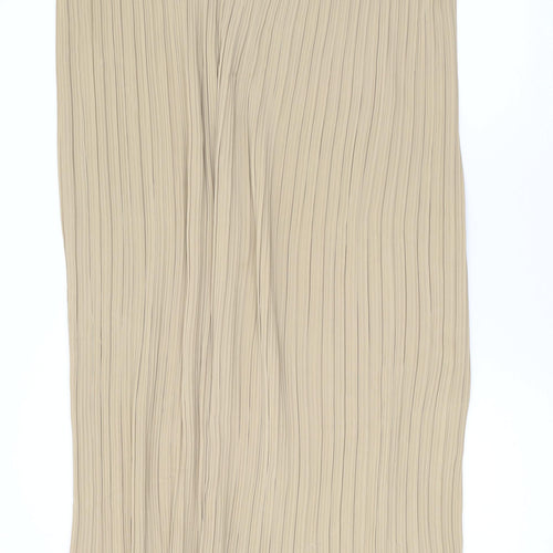 Richards Womens Beige Polyester Pleated Skirt Size 20 Zip