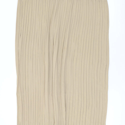 Richards Womens Beige Polyester Pleated Skirt Size 20 Zip