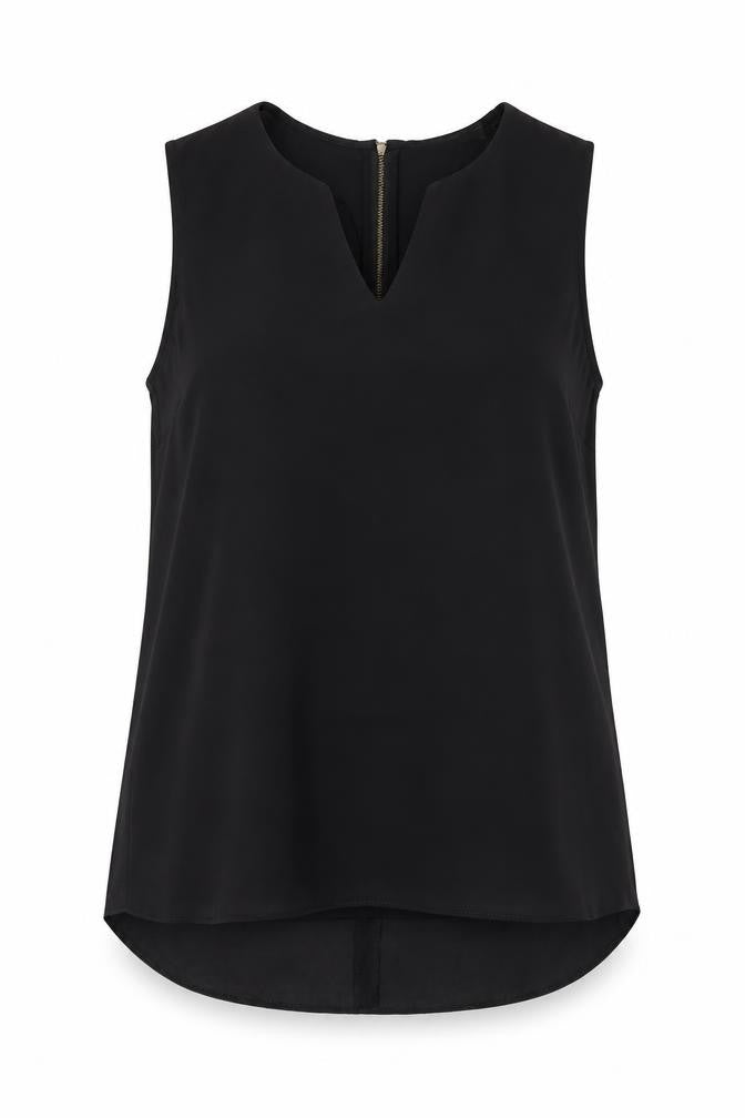 Next Womens Black Polyester Basic Tank Size 10 V-Neck