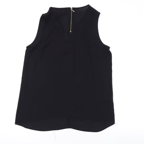NEXT Womens Black Polyester Basic Tank Size 10 V-Neck