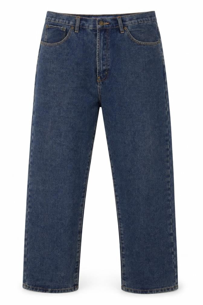 RV Mens Blue Cotton Straight Jeans Size 36 in L27 in Regular Zip