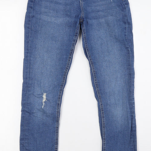 Denim Co Womens Blue Cotton Skinny Jeans Size 6 L29 in Regular Zip