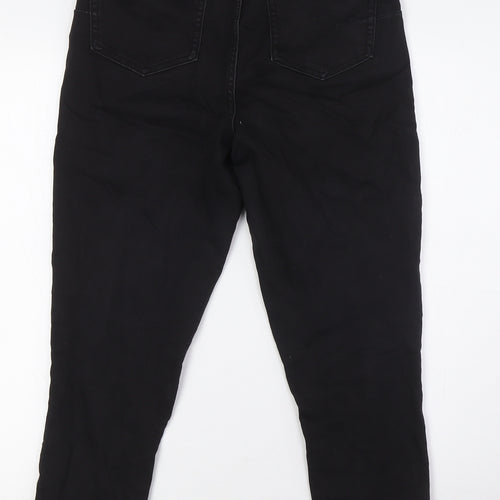 Nutmeg Womens Black Cotton Skinny Jeans Size 12 L27 in Regular Zip