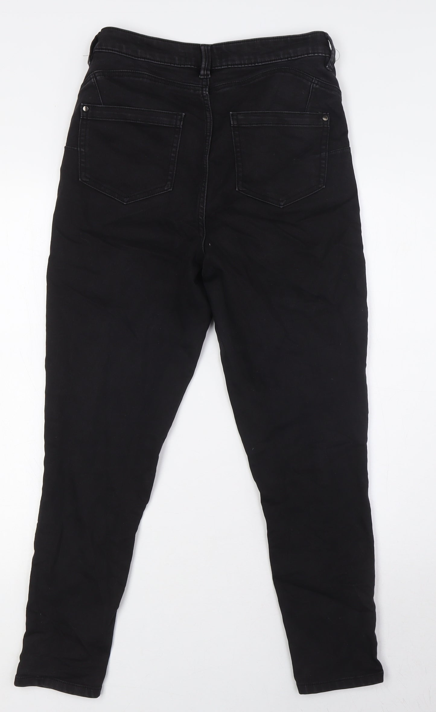 Nutmeg Womens Black Cotton Skinny Jeans Size 12 L27 in Regular Zip
