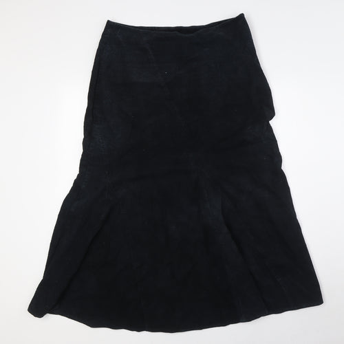 NEXT Womens Green Cotton A-Line Skirt Size 14 Zip