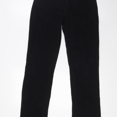 NYJD Womens Black Cotton Straight Jeans Size 6 L33 in Regular Zip