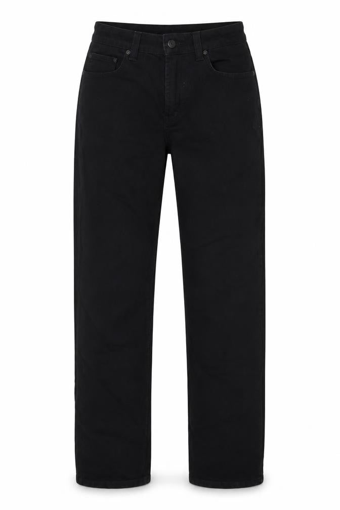 NYJD Womens Black Cotton Straight Jeans Size 6 L33 in Regular Zip