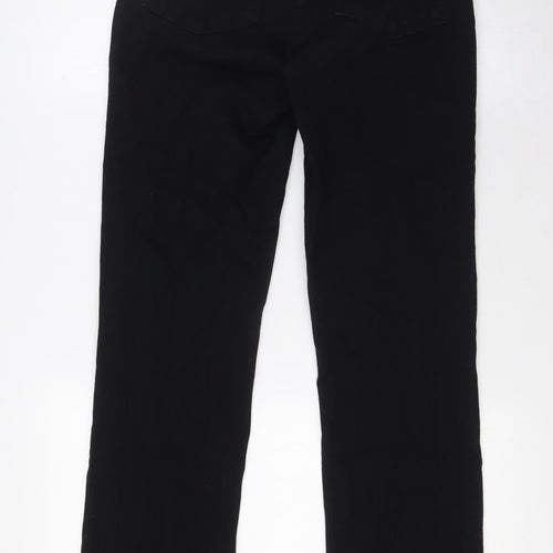 NYJD Womens Black Cotton Straight Jeans Size 6 L33 in Regular Zip