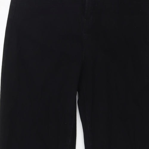 NYJD Womens Black Cotton Straight Jeans Size 6 L33 in Regular Zip