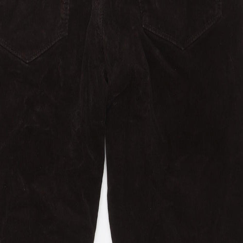 TU Mens Brown Cotton Trousers Size 34 in L31 in Regular Zip