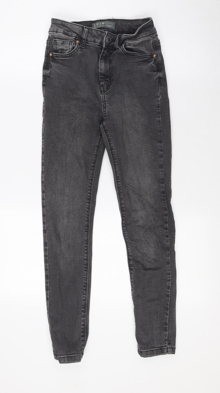 Denim Co Womens Black Cotton Skinny Jeans Size 6 L22 in Regular Zip