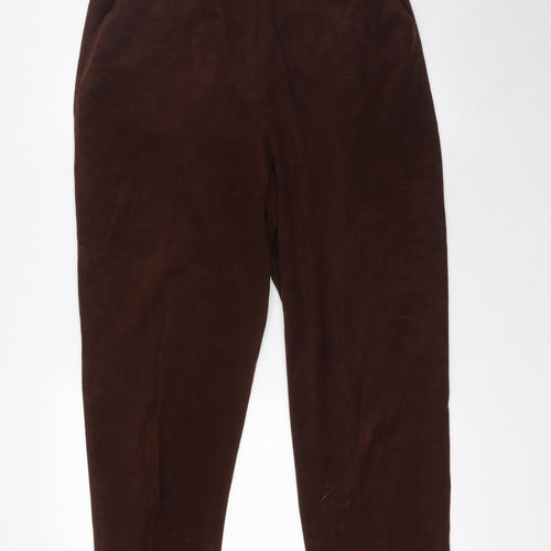 Bonmarché Womens Brown Polyester Trousers Size 16 L28 in Regular Zip