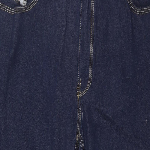 Vavell Mens Blue Cotton Straight Jeans Size 2XL L33 in Regular Zip