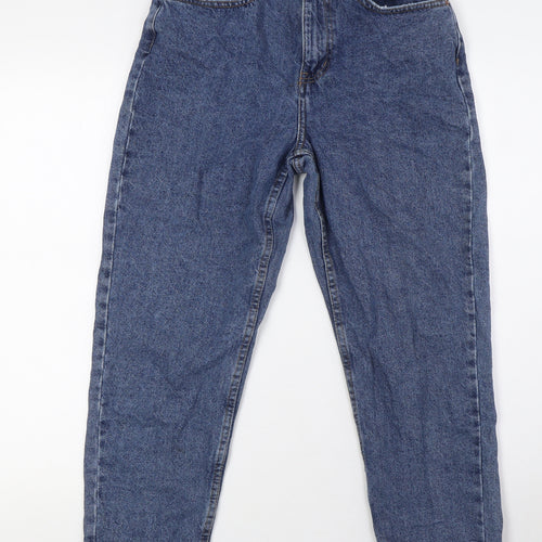 Denim Co Womens Blue Cotton Mom Jeans Size 8 L27 in Regular Zip