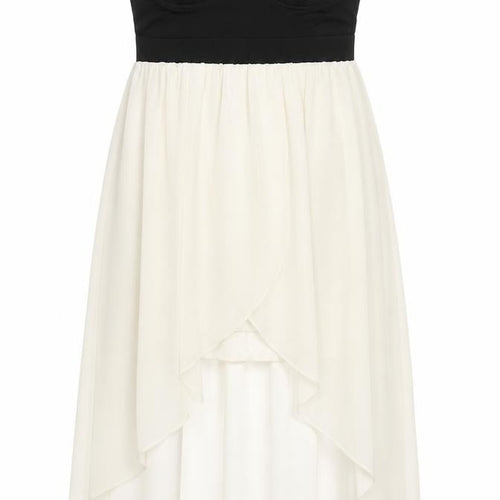 Lipsy Womens Ivory Cotton A-Line Size 12 Sweetheart Zip