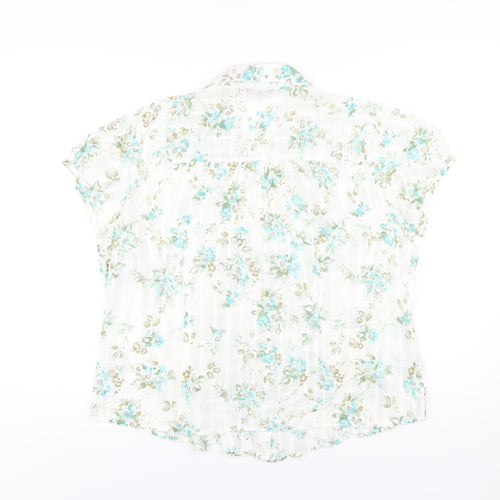 Classics Womens Multicoloured Floral Cotton Basic Button-Up Size 18 Collared
