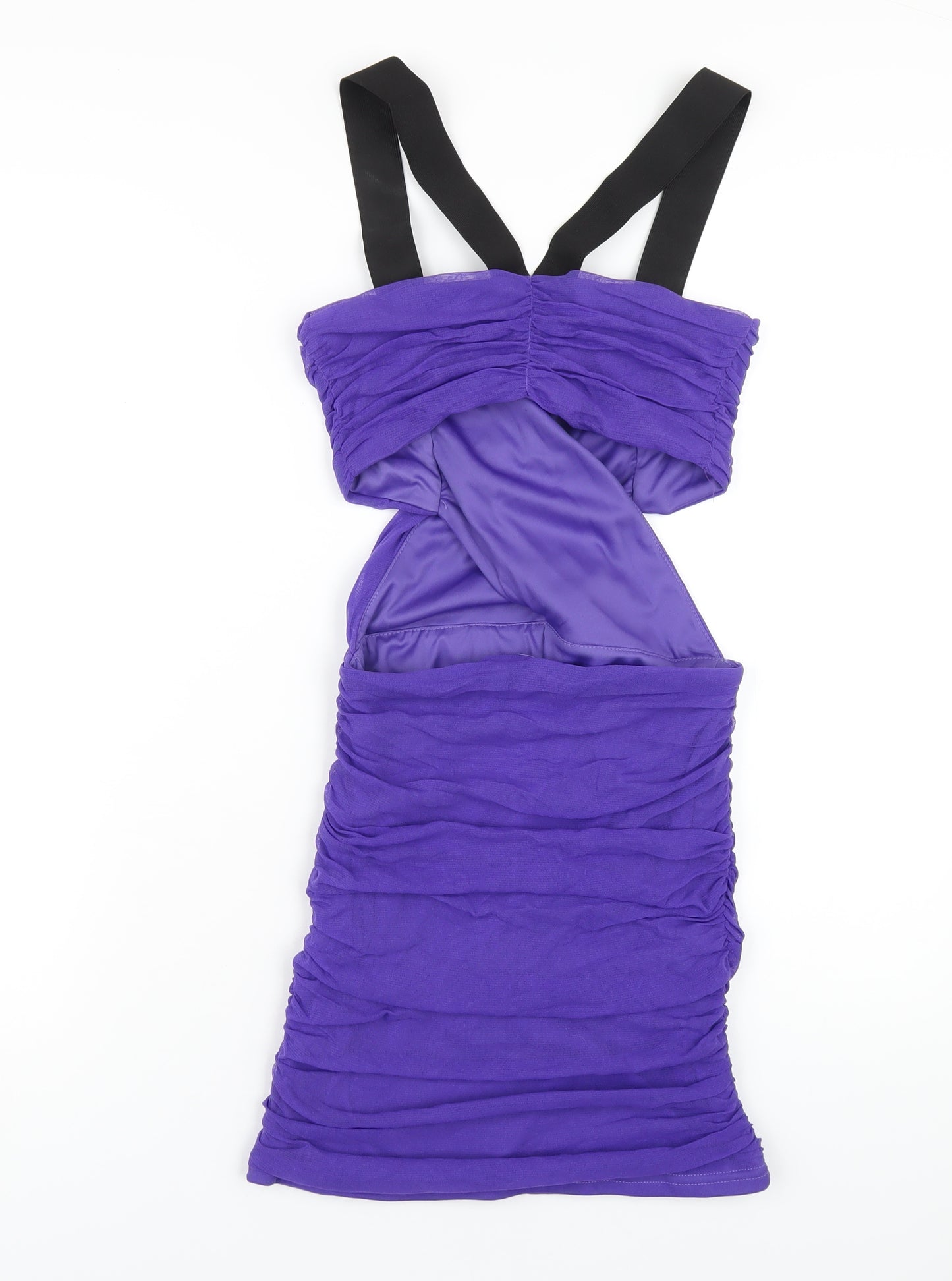 ASOS Womens Purple Nylon Bodycon Size 10 V-Neck Pullover