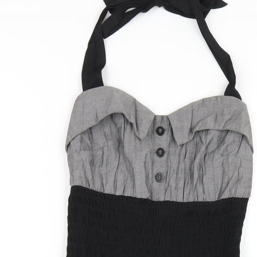 New Look Womens Black Viscose A-Line Size 10 Sweetheart Pullover