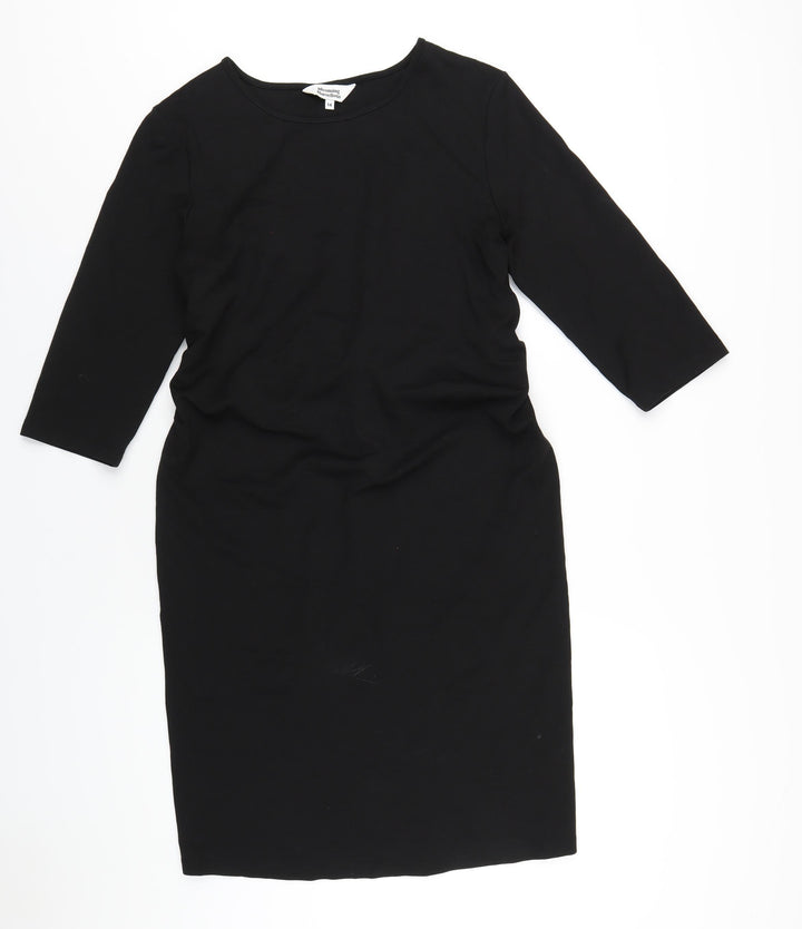 Blooming Marvellous Womens Black Viscose A-Line Size 14 Round Neck Pullover