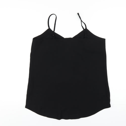 Very Womens Black Polyester Camisole T-Shirt Size 12 V-Neck
