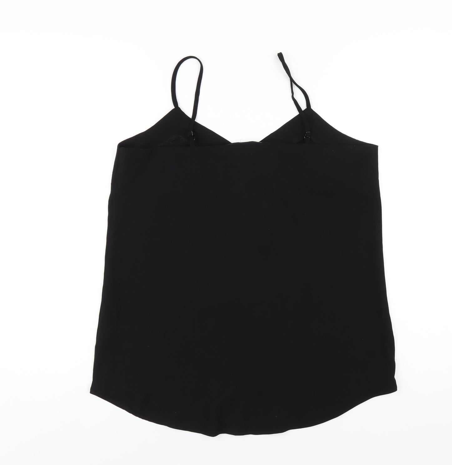 Very Womens Black Polyester Camisole T-Shirt Size 12 V-Neck
