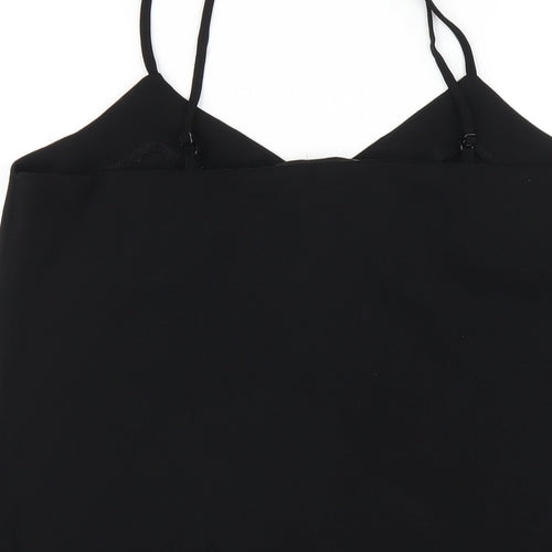 Very Womens Black Polyester Camisole T-Shirt Size 12 V-Neck