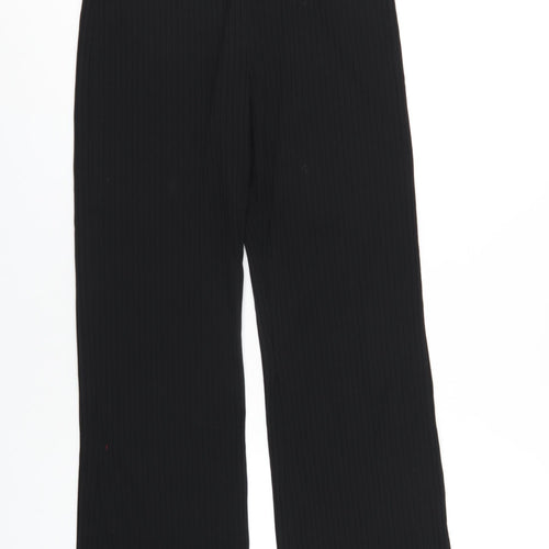 COLLUSION Womens Black Polyester Trousers Size 10 L32 in Regular