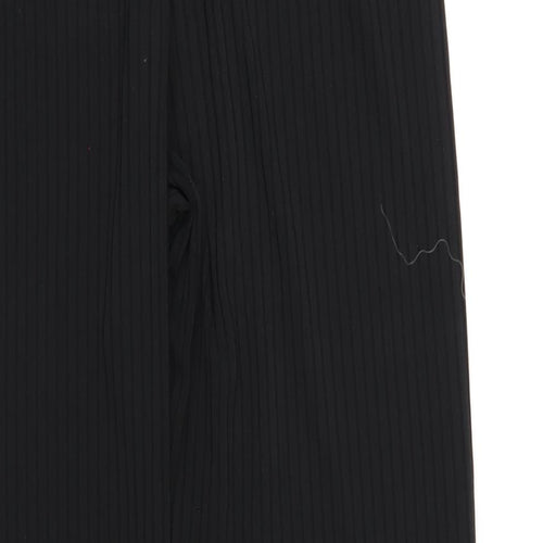 COLLUSION Womens Black Polyester Trousers Size 10 L32 in Regular