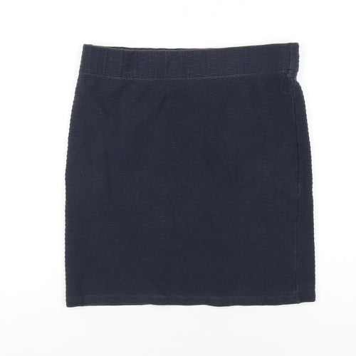 Jack Wills Womens Blue Cotton Mini Skirt Size 10