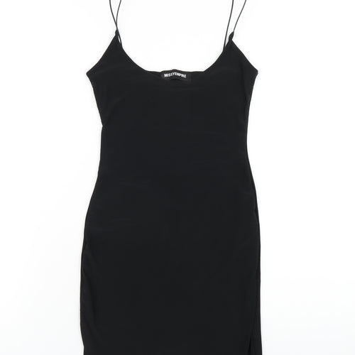 Missy Empire Womens Black Polyester Bodycon Size 8 Scoop Neck Pullover