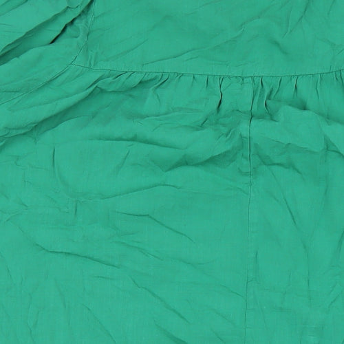 Knox Rose Womens Green Cotton A-Line Size 2XL V-Neck Pullover