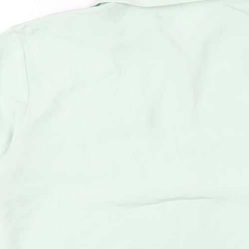 Bonmarché Womens Green Polyester Basic Button-Up Size 14 Collared