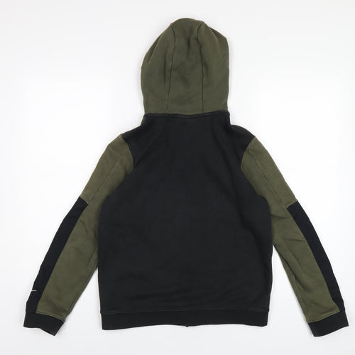 Nike Boys Green Cotton Full Zip Hoodie Size L Zip
