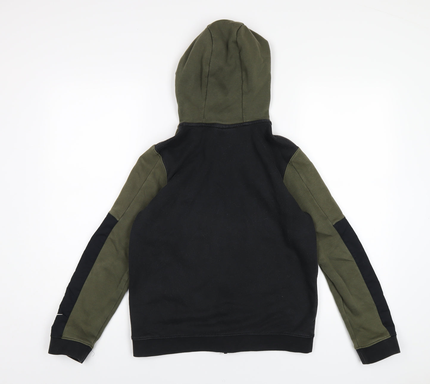 Nike Boys Green Cotton Full Zip Hoodie Size L Zip