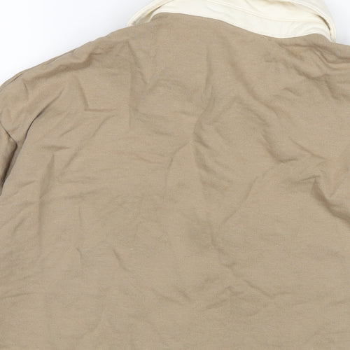 ASOS Womens Brown Cotton Pullover Sweatshirt Size M Button