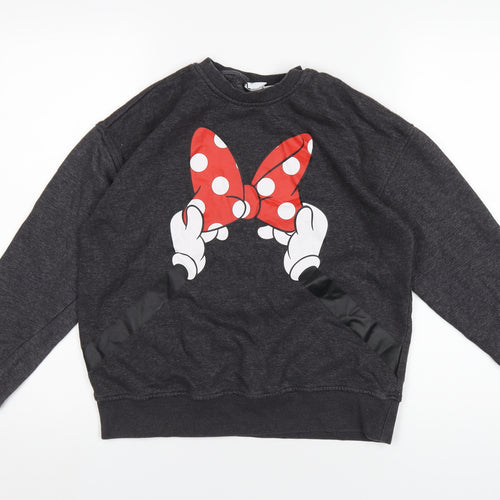 Disney Womens Grey Cotton Pullover Sweatshirt Size 6 Pullover - Minne Mouse